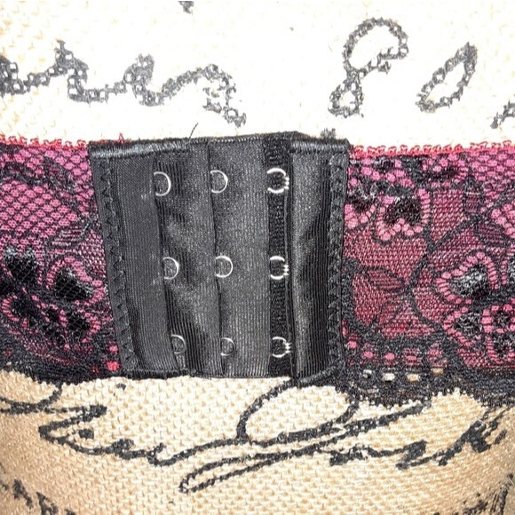 Youmita 36D Floral Lace Overlay Plunge Bra NWT - Picture 5 of 6